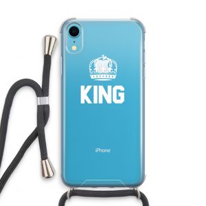 King zwart: iPhone XR Transparant Hoesje met koord