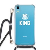King zwart: iPhone XR Transparant Hoesje met koord