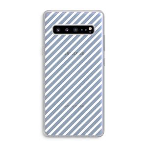 Strepen zwart-wit: Samsung Galaxy S10 5G Transparant Hoesje