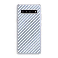 Strepen zwart-wit: Samsung Galaxy S10 5G Transparant Hoesje
