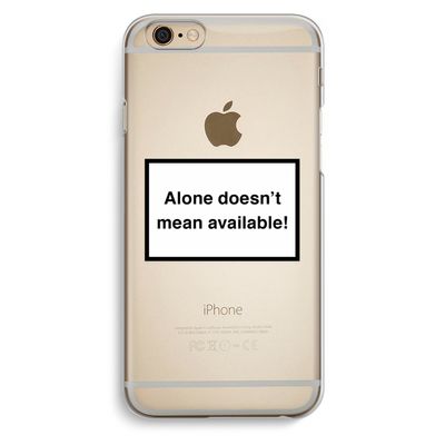 Alone: iPhone 6 / 6S Transparant Hoesje