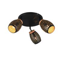 Trio 3-lichts opbouwspotBidar zwart - R61573380