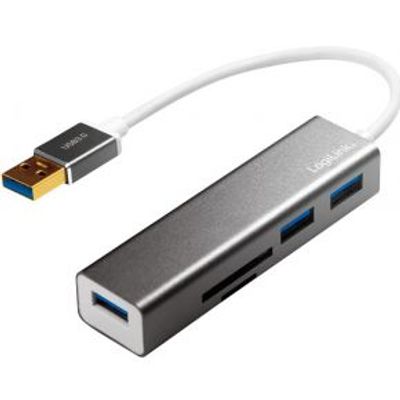 LogiLink UA0306 USB 3.0 hub (3.1 Gen 1) Type-A 5000Mbit/s Zilver, Wit