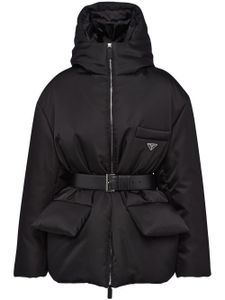 Prada veste Re-Nylon à capuche - Noir