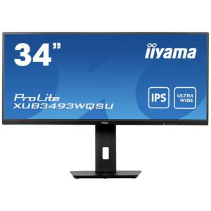 Iiyama PROLITE XUB3493WQSU-B5 LED-monitor Energielabel F (A - G) 86.4 cm (34 inch) 3440 x 1440 Pixel 21:9 4 ms HDMI, DisplayPort, USB 3.0, Hoofdtelefoon (3.5