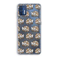 Slapende poes: Motorola Moto G9 Plus Transparant Hoesje