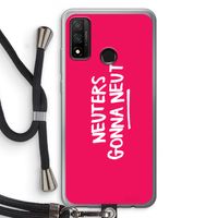 Neuters (roze): Huawei P Smart (2020) Transparant Hoesje met koord