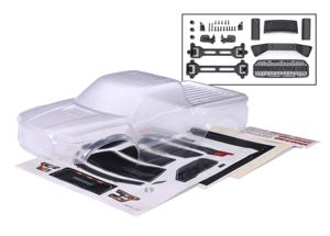 Traxxas - Body, 2017 Ford Raptor, heavy duty (clear, requires painting)/decals (includes latches and latch mounts for clipless mounting) (TRX-5916)