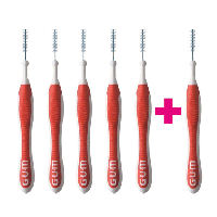 GUM Trav-Ler 0.8 mm rood - 5+1 Gratis