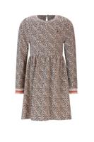 NoNo winter velvet jersey jurk meisjes - wit - Maxim - rib, AOP