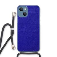 Majorelle Blue: iPhone 13 Transparant Hoesje met koord