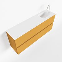 Toiletmeubel Mondiaz Ada | 120 cm | Meubelkleur Ocher | Lex wastafel Talc Rechts | 1 kraangat