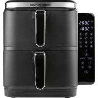 GourmetMaxx 15305 Airfryer 10 l 2 gescheiden temperatuurregelaars, Anti-aanbaklaag, Digitale timer Zwart