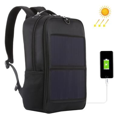 HAWEEL 14W zonnepaneel Power rugzak laptoptas met handvat en Dual USB lading Port(Black)