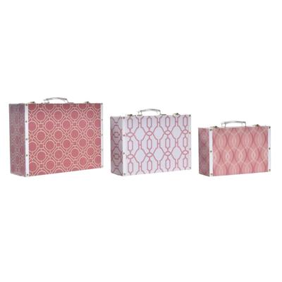 Set decoratieve dozen DKD Home Decor Canvas Hout (40 x 31 x 15 cm)