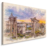 Schilderij - Rome, de oude stad, print op canvas, premium print - thumbnail
