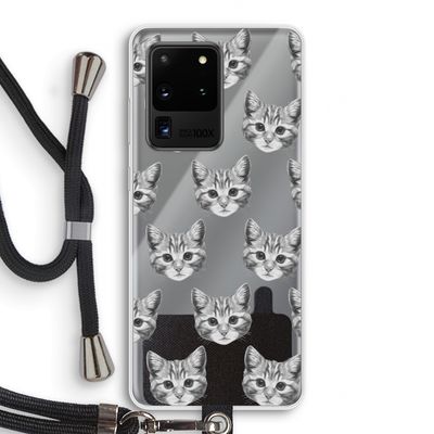 Kitten: Samsung Galaxy S20 Ultra Transparant Hoesje met koord