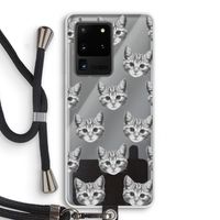 Kitten: Samsung Galaxy S20 Ultra Transparant Hoesje met koord