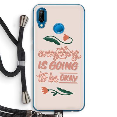 Optimistic flower girl: Huawei P20 Lite Transparant Hoesje met koord