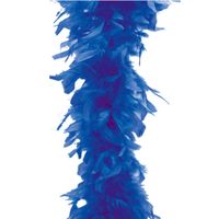 Carnaval verkleed veren Boa kleur blauw 180 cm