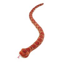 Knuffel slangen oranje met rood 152 cm - thumbnail