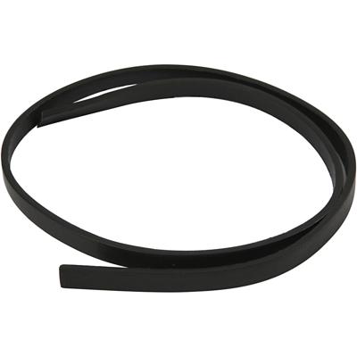 Creativ Company Band van imitatie leer, b: 10 mm, dikte 3 mm, zwart, 1 m/ 1 doos