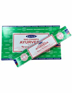 Satya Nag Champa Ayurveda Wierook Doos 12 Pakjes 15 Gram