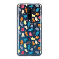 Kleurrijke katten: OnePlus 7 Pro Transparant Hoesje