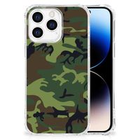 iPhone 14 Pro Doorzichtige Silicone Hoesje Army Dark - thumbnail