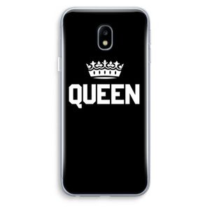 Queen zwart: Samsung Galaxy J3 (2017) Transparant Hoesje