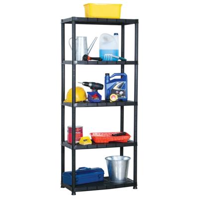 VidaXL Opbergrek 5-laags 71x38x170 cm kunststof zwart