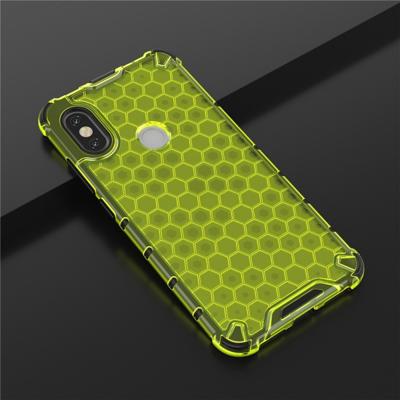 Voor Galaxy A20s shock proof honingraat PC + TPU case (groen)
