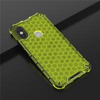 Voor Galaxy A20s shock proof honingraat PC + TPU case (groen)