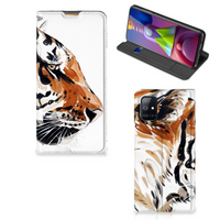 Bookcase Samsung Galaxy M51 Watercolor Tiger