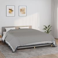 VidaXL Verzwaringsdeken 235x290 cm 15 kg stof grijs