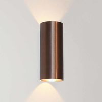 Artdelight Wandlamp Brody 2 lichts H 18 cm koper brons