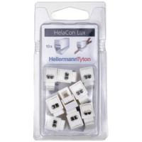 HellermannTyton 148-90058 HECL-2/1-Blister-PA66-WH (10) Verbindingsklem Flexibel: 0.5-2.5 mm² Massief: 0.75-2.5 mm² Aantal polen: 3 10 stuk(s) Wit