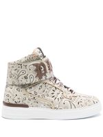 Philipp Plein baskets montantes à motif cachemire - Tons neutres - thumbnail