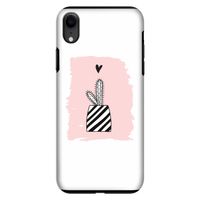 Zwart-wit cactus: iPhone XR Tough Case