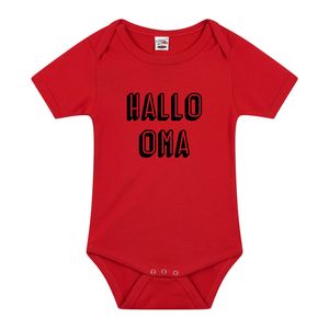 Hallo oma cadeau baby rompertje rood jongen/meisje