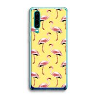Flamingo's geel: Huawei P30 Transparant Hoesje