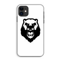 Angry Bear (white): iPhone 11 Tough Case