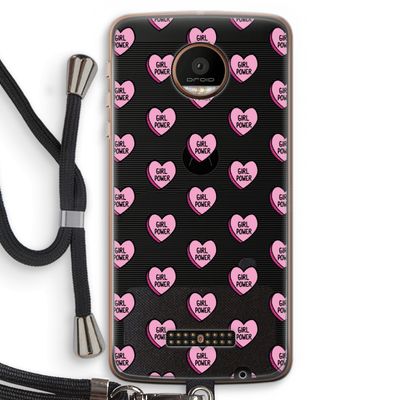 GIRL POWER: Motorola Moto Z Force Transparant Hoesje met koord