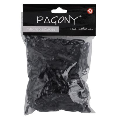 Pagony elastiekjes breed zwart