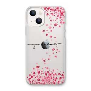 Hartjes en kusjes: iPhone 13 mini Transparant Hoesje