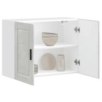 Keukenbovenkast Porto bewerkt hout betongrijs