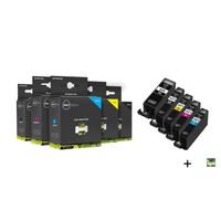 Inktmedia® - Geschikt Canon PGI-520BK Cli-521 serie met chip complete SET