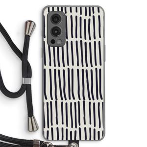 Moroccan stripes: OnePlus Nord 2 5G Transparant Hoesje met koord