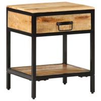 Nachtkastje met lade Bruin 40 x 35 x 50 cm Massief mangohout