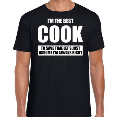 I'm the best cook t-shirt zwart heren - De beste kok cadeau I'm the best cook t-shirt zwart heren - De beste kok cadeau